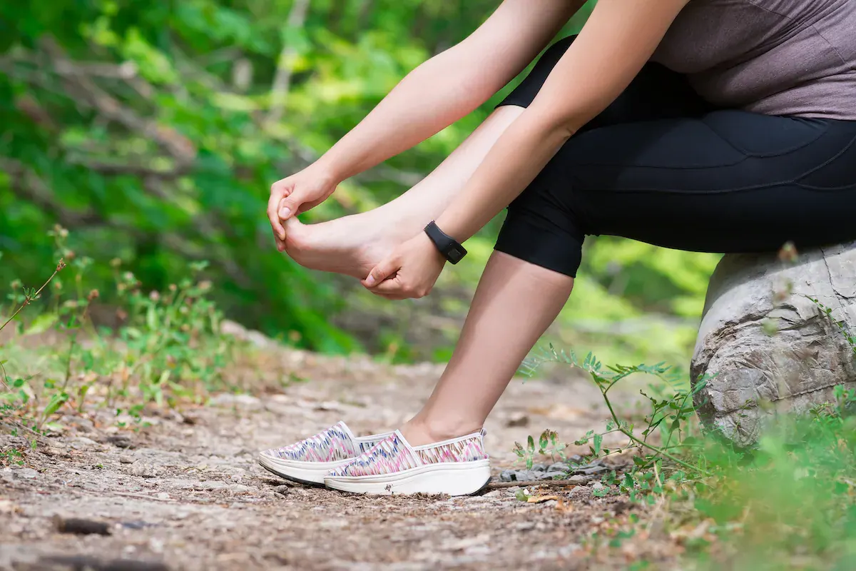 Heel pain outdoor stretch relief